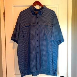 3XL Gameguard Blue Short sleeved button down
